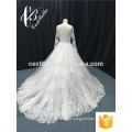 100% Real Photos Long Sleeve Lace Wedding Dress Bridal Ball Gown White Factory Wedding Dress 2017